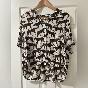 Jane + Delancey Cheetah Print Blouse